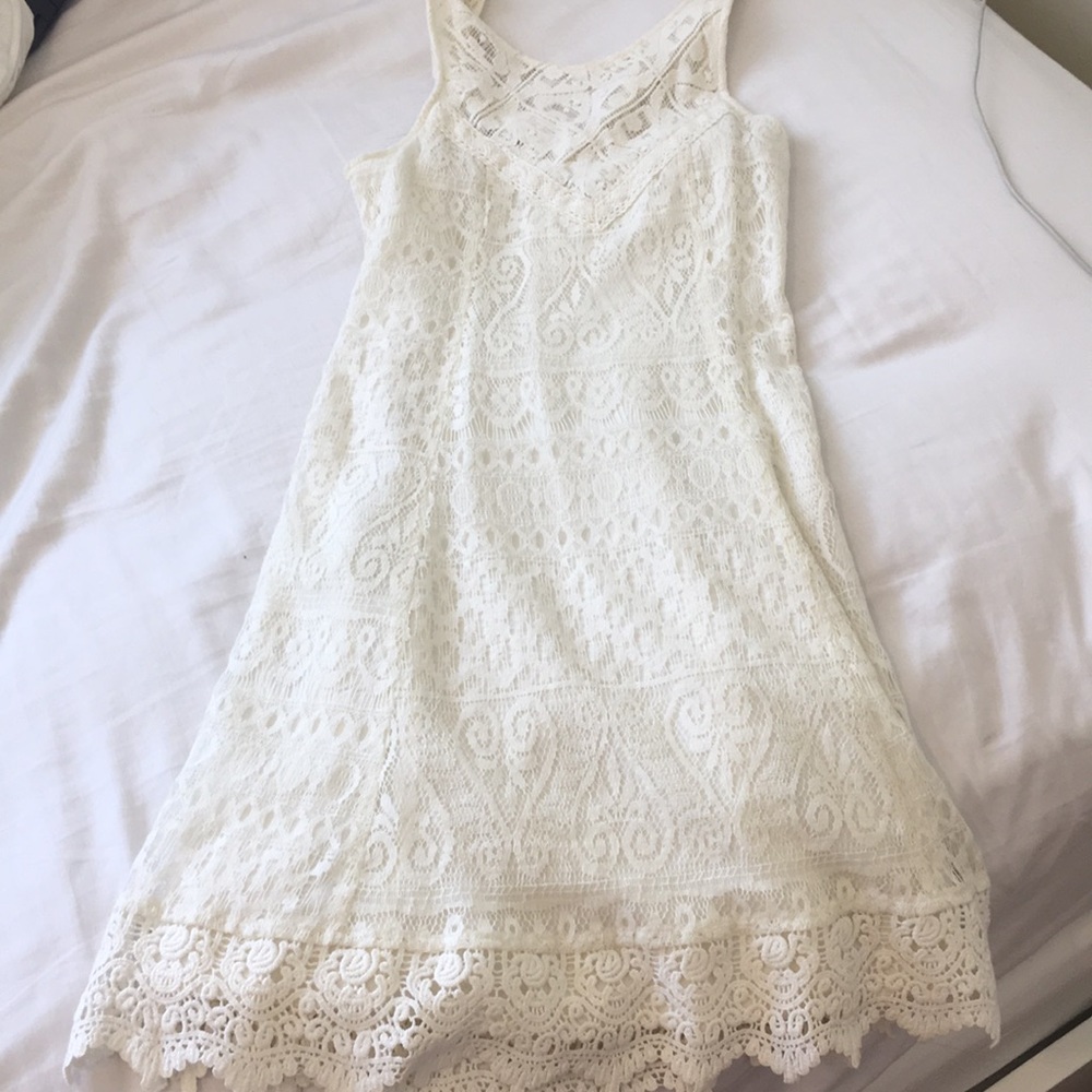 Hollister white lacy dress
